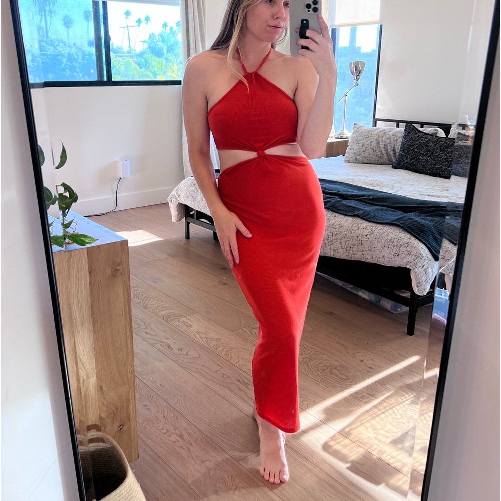 Red/Orange Cut Out Dress